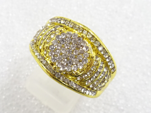 JAPANESE KIMONO / ANTIQUE CRYSTAL RING (SIZE 23)